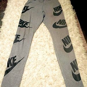 Womens Grey & Black Nike Fitness Tights